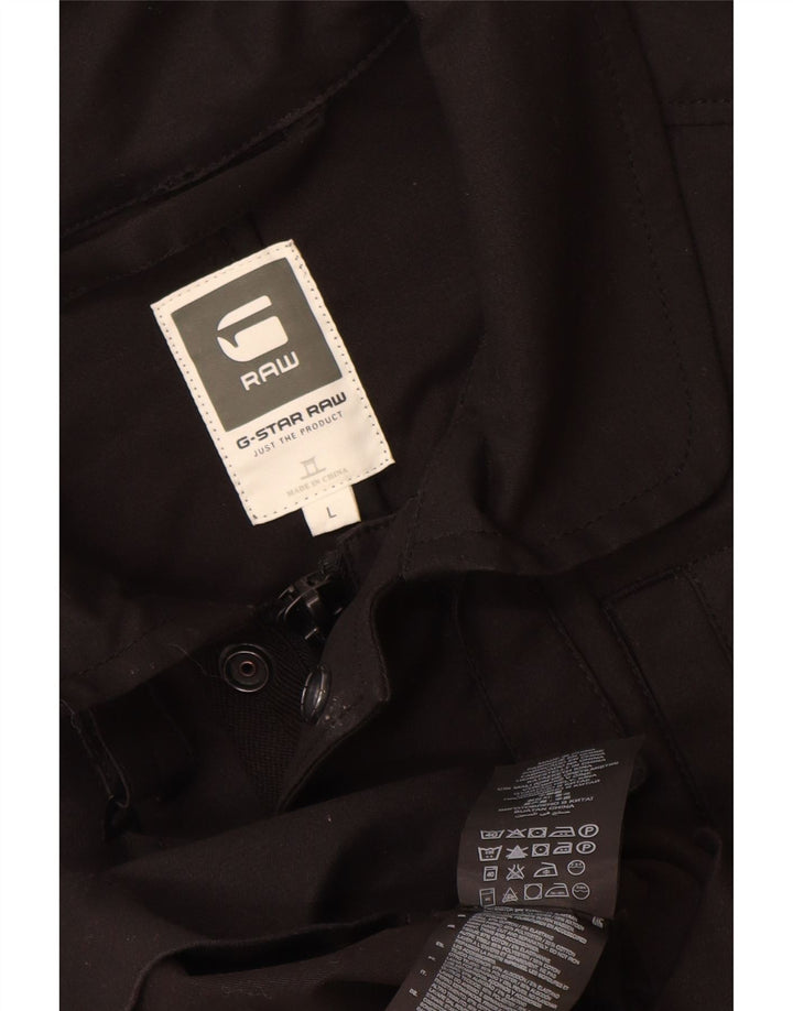 G-Star Mens Utility Jacket UK 40 Large Black Cotton