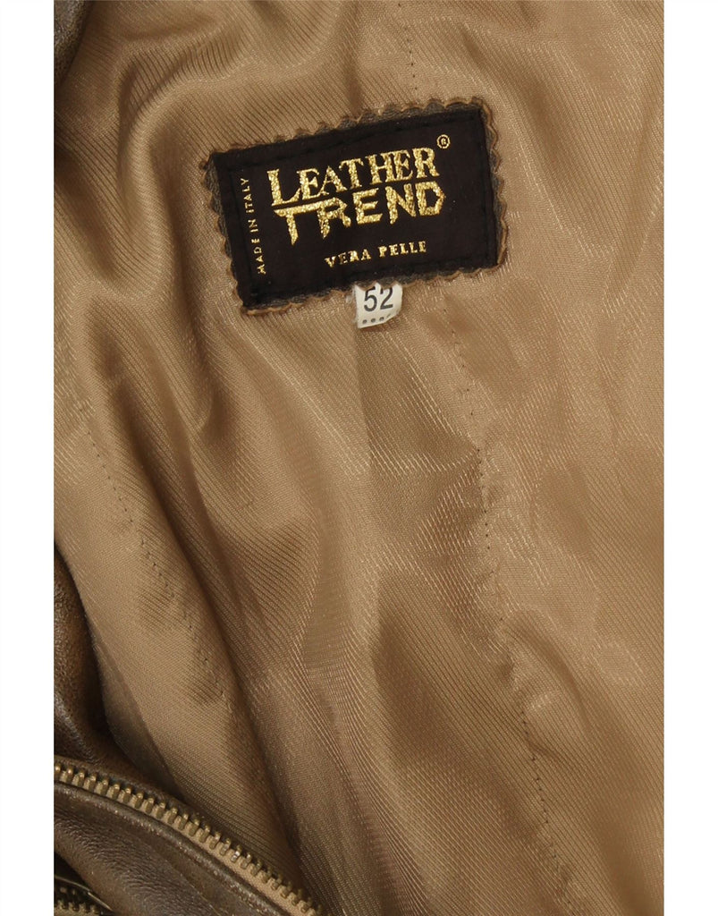 TREND Mens Leather Jacket IT 52 XL Brown Leather Vintage Trend and Second-Hand Trend from Messina Hembry 