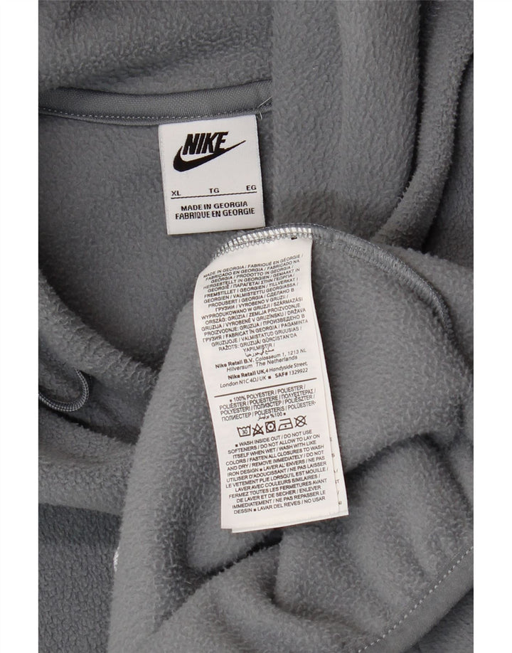 NIKE Mens Hooded Fleece Jumper XL Grey Polyester