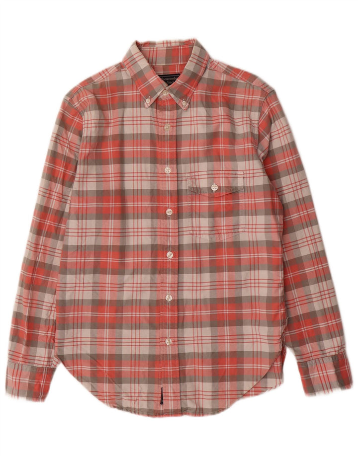 ABERCROMBIE & FITCH Mens Shirt XS Red Check Cotton