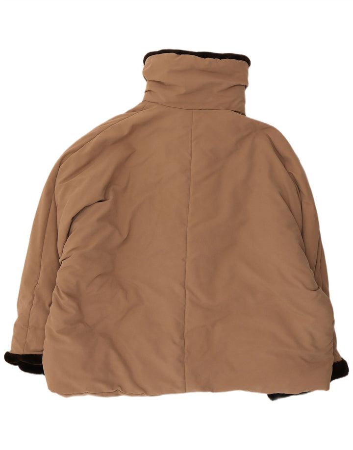 Belfe & Belfe Womens Oversized Padded Jacket UK 14 Medium Beige