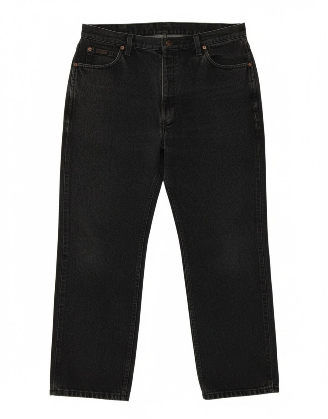 Wrangler Mens Straight Jeans W38 L30 Grey Cotton