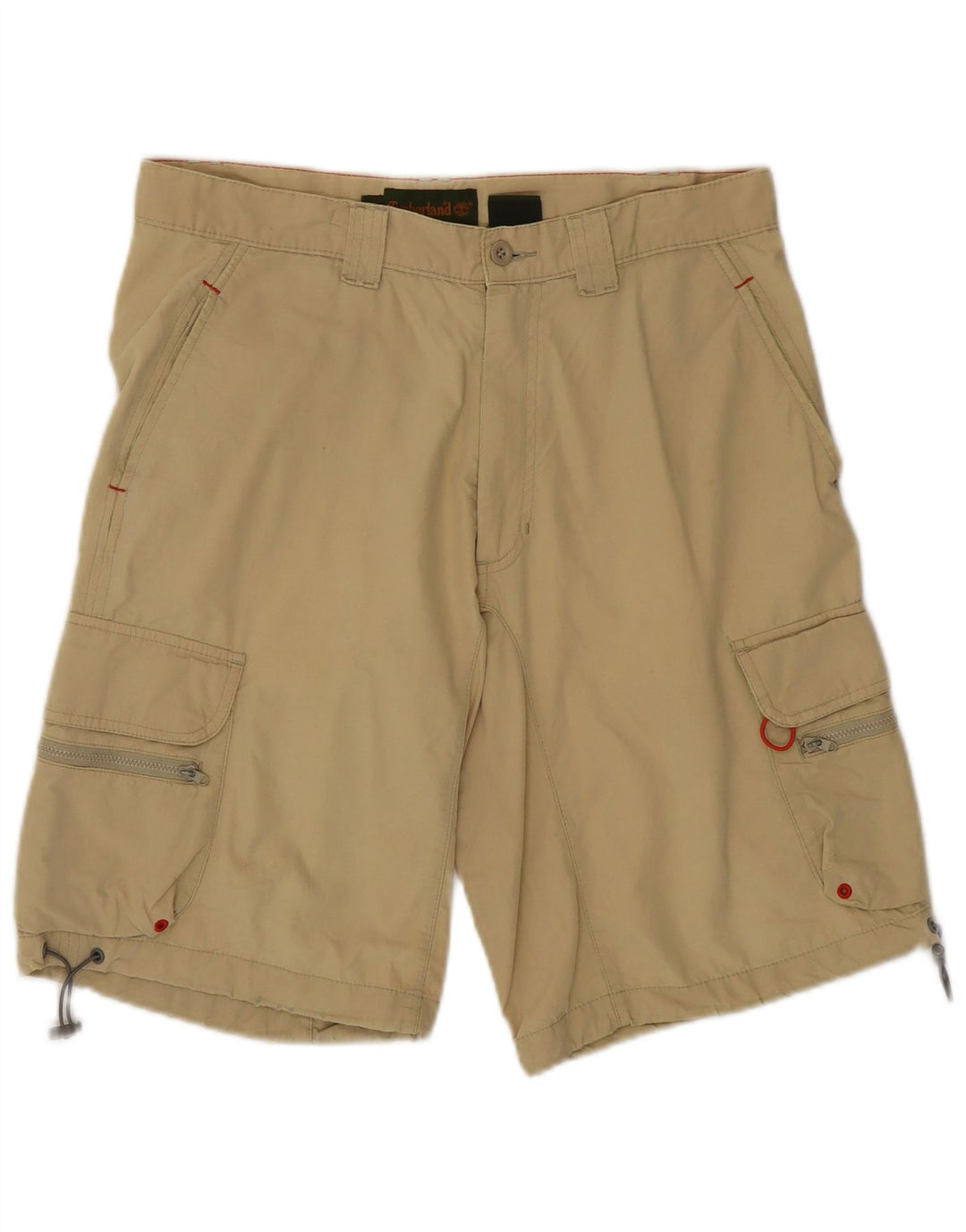 Timberland Mens Cargo Shorts W32 Medium Beige Cotton