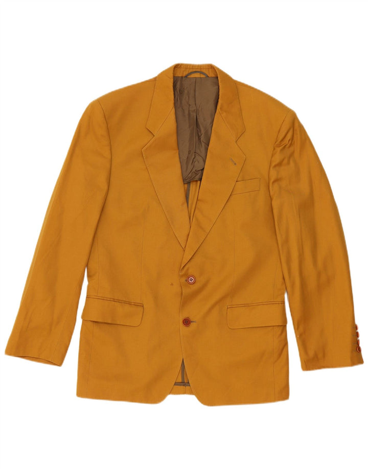 Vintage Mens 2 Button 2 Piece Suit IT 48 Medium W32 L32 Yellow Cotton