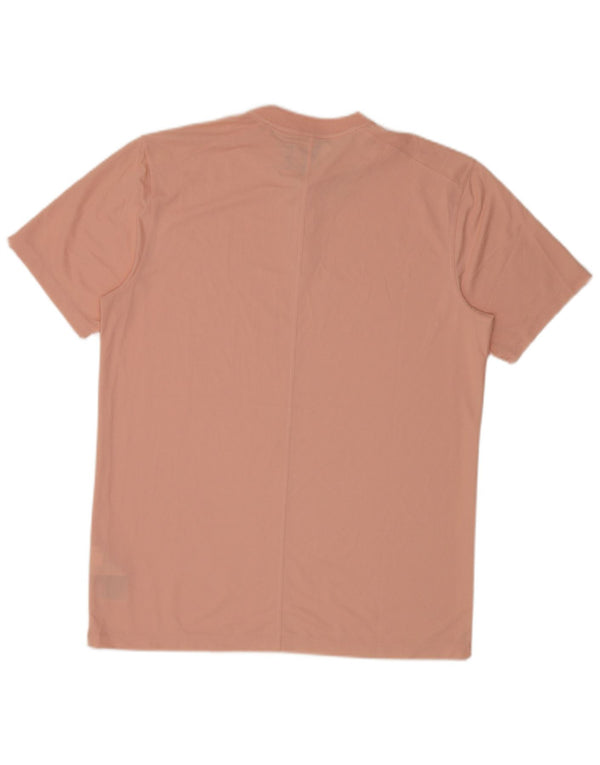 Nike Mens Dri Fit T-Shirt Top Medium Pink Polyester