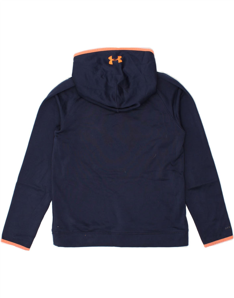 UNDER ARMOUR Boys Cold Gear Hoodie Jumper 10-11 Years Large Navy Blue | Vintage Under Armour | Thrift | Second-Hand Under Armour | Used Clothing | Messina Hembry 