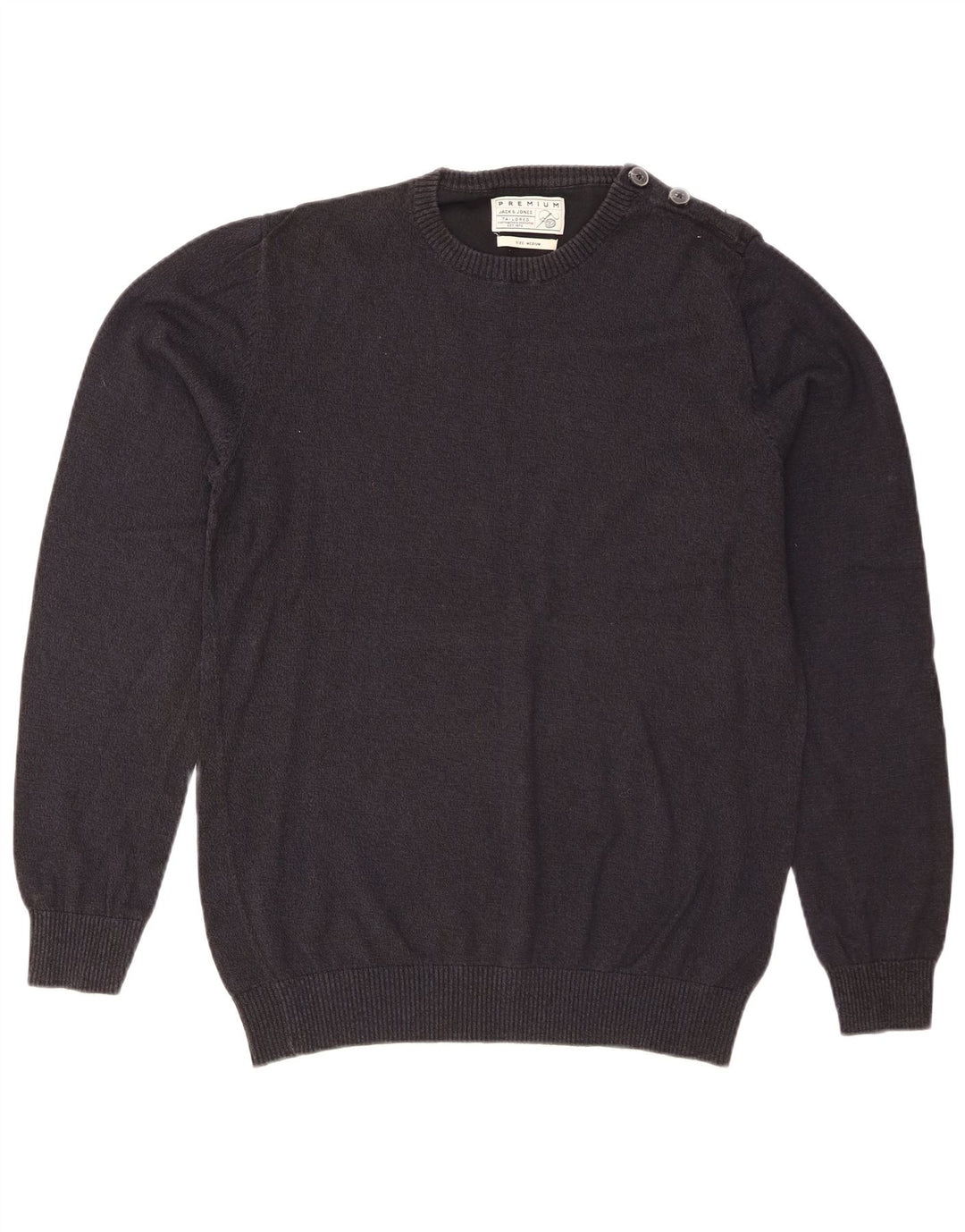 Jack & Jones Mens Regular Fit Crew Neck Jumper Sweater Medium Navy Blue