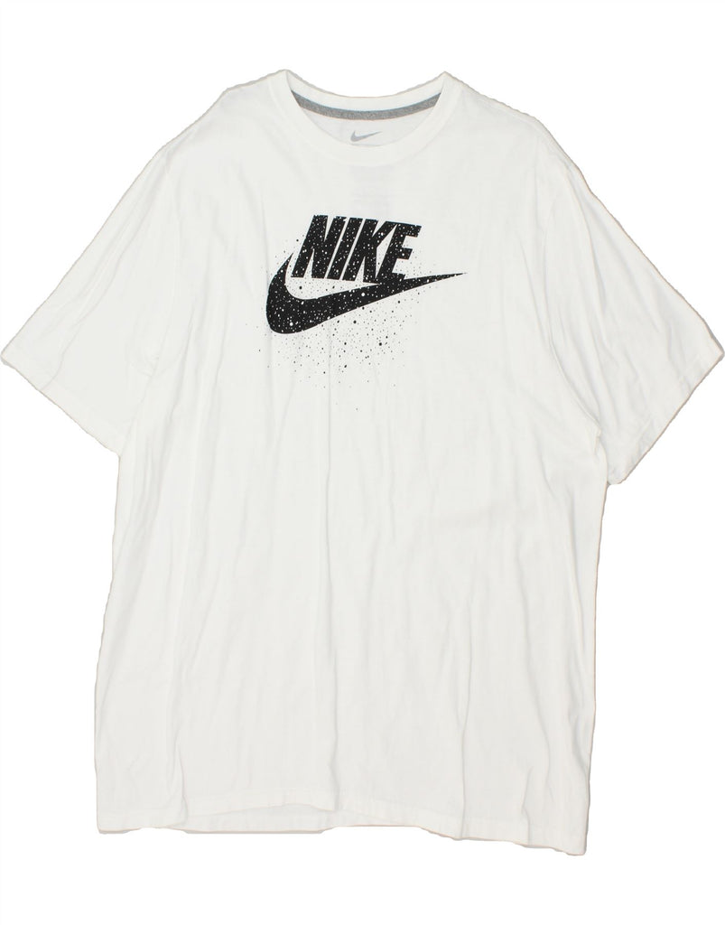 NIKE Mens Regular Fit Graphic T-Shirt Top 2XL White | Vintage Nike | Thrift | Second-Hand Nike | Used Clothing | Messina Hembry 