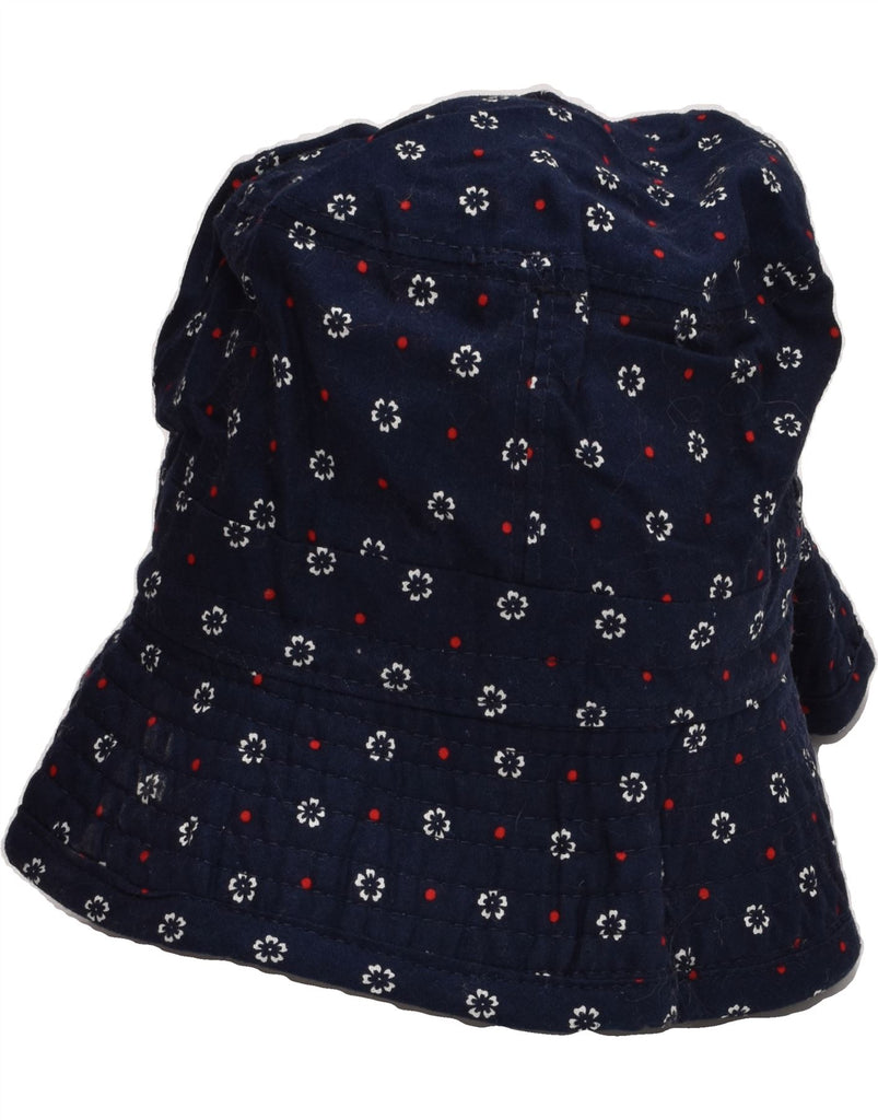 CONTE OF FLORENCE Mens Bucket Hat Size 57 Medium Navy Blue Floral Cotton | Vintage Conte of Florence | Thrift | Second-Hand Conte of Florence | Used Clothing | Messina Hembry 