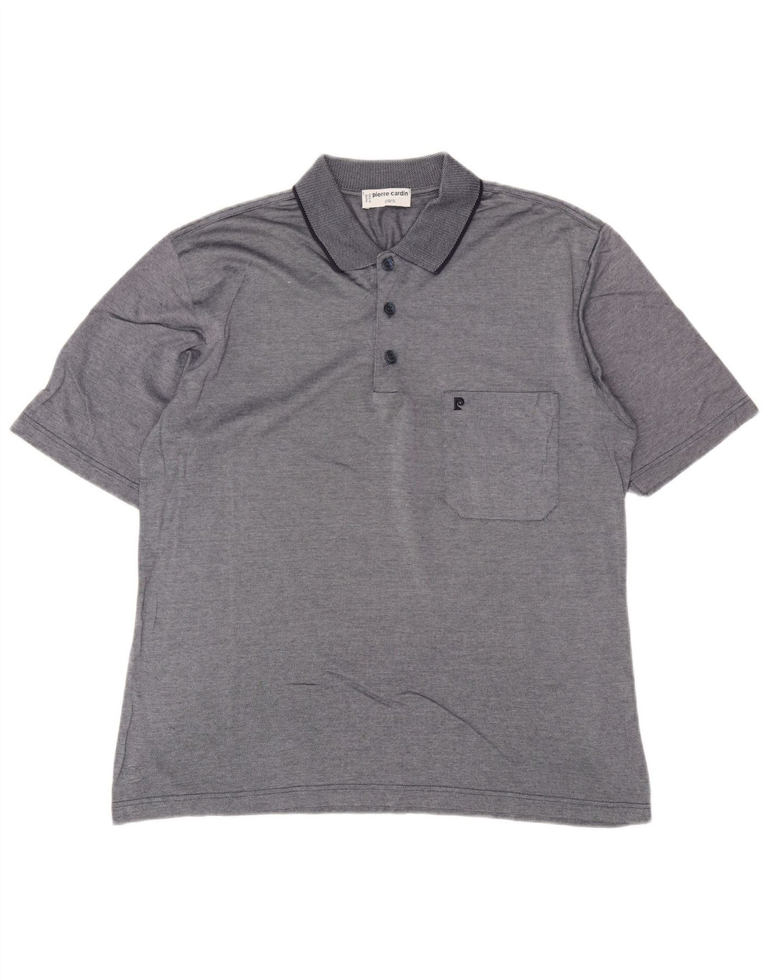 Pierre Cardin Mens Polo Shirt IT 52 Large Navy Blue