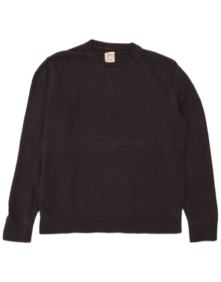 Marks & Spencer Mens Sweatshirt Jumper Large Black Cotton