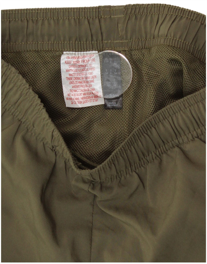 Adidas Boys Sport Shorts 9-10 Years Khaki Polyester