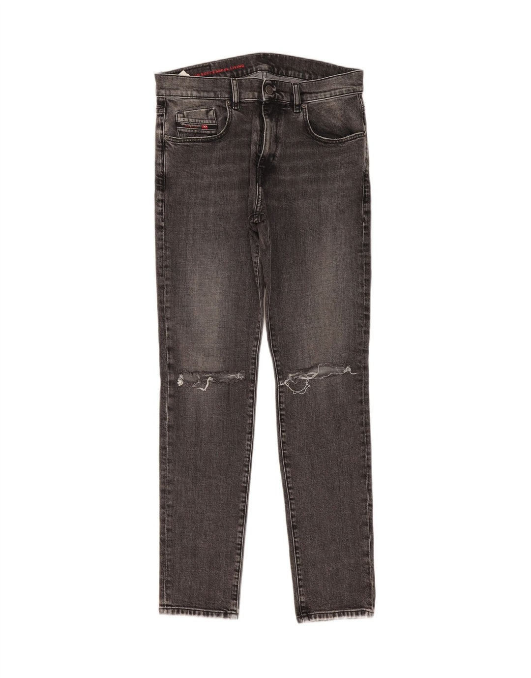 Diesel Womens Distressed Slim Jeans W31 L31 Grey Cotton