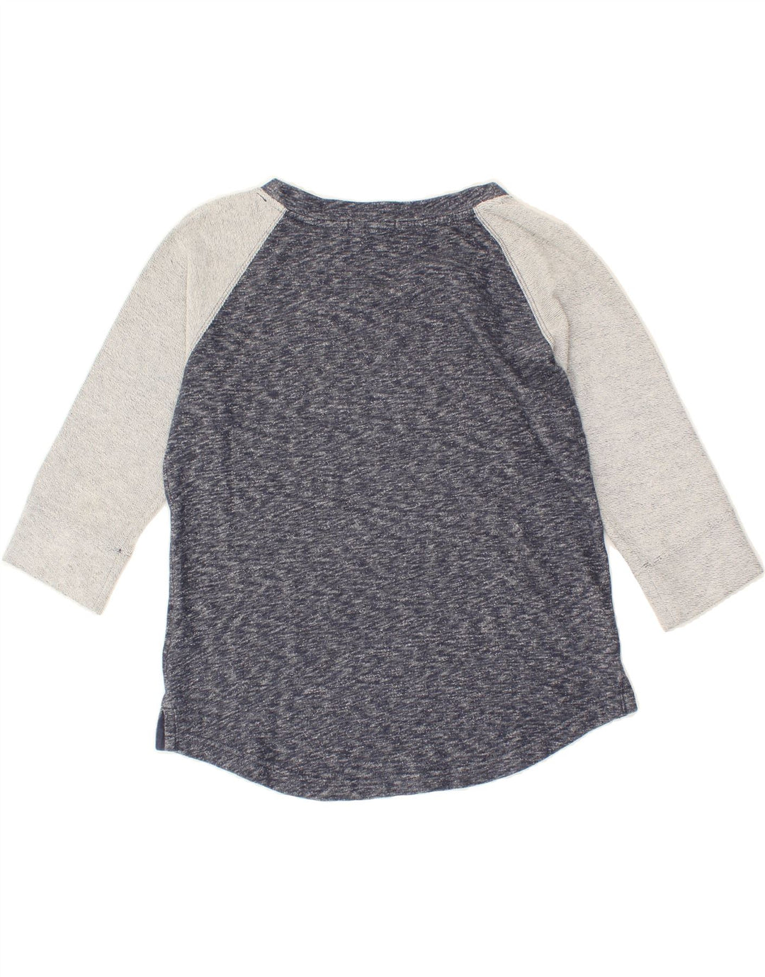 GAP Womens 3/4 Sleeve Sweatshirt Jumper UK 14 Medium Navy Blue Colourblock Vintage Gap and Second-Hand Gap from Messina Hembry 