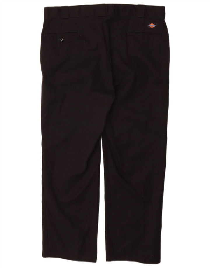 Dickies Mens Straight Chino Trousers W36 L28 Black Polyester