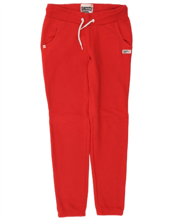 SUPERDRY Womens Tracksuit Trousers Joggers UK 10 Small  Red Cotton