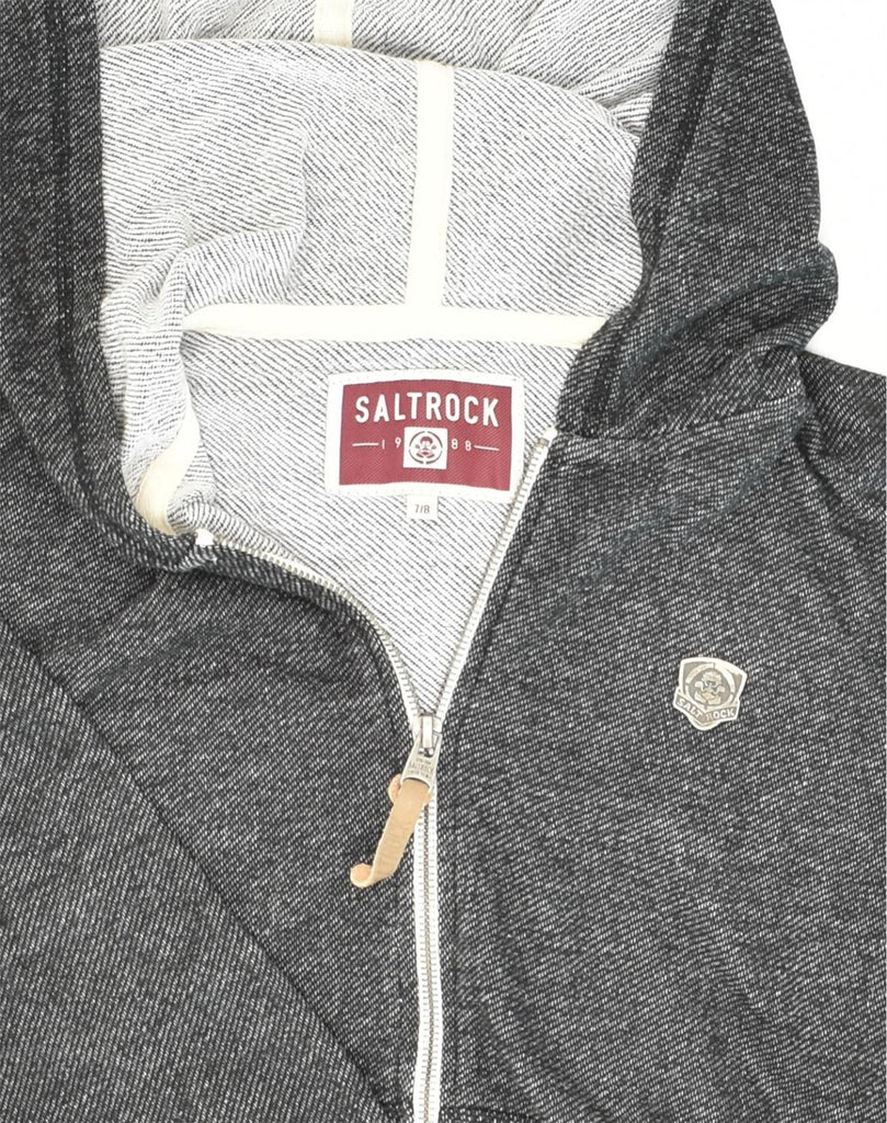 SALTROCK Boys Zip Hoodie Sweater 7-8 Years Grey Cotton | Vintage Saltrock | Thrift | Second-Hand Saltrock | Used Clothing | Messina Hembry 