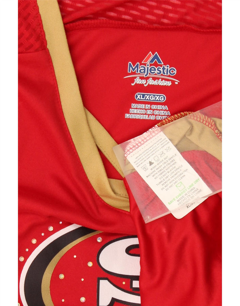 MAJESTIC Womens San Francisco Graphic T-Shirt Top UK 18 XL Red Colourblock Vintage Majestic and Second-Hand Majestic from Messina Hembry 