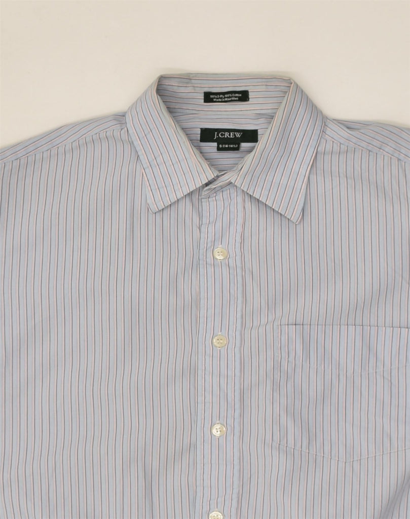 J. CREW Mens Shirt Size 14 14 1/2 Small Blue Striped Cotton | Vintage J. Crew | Thrift | Second-Hand J. Crew | Used Clothing | Messina Hembry 