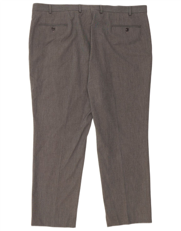 CHAPS Mens Straight Suit Trousers W42 L30 Grey
