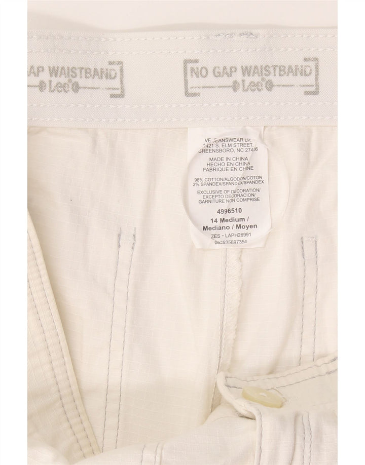 LEE Womens Casual Shorts US 14 XL W34  White Cotton Vintage Lee and Second-Hand Lee from Messina Hembry 
