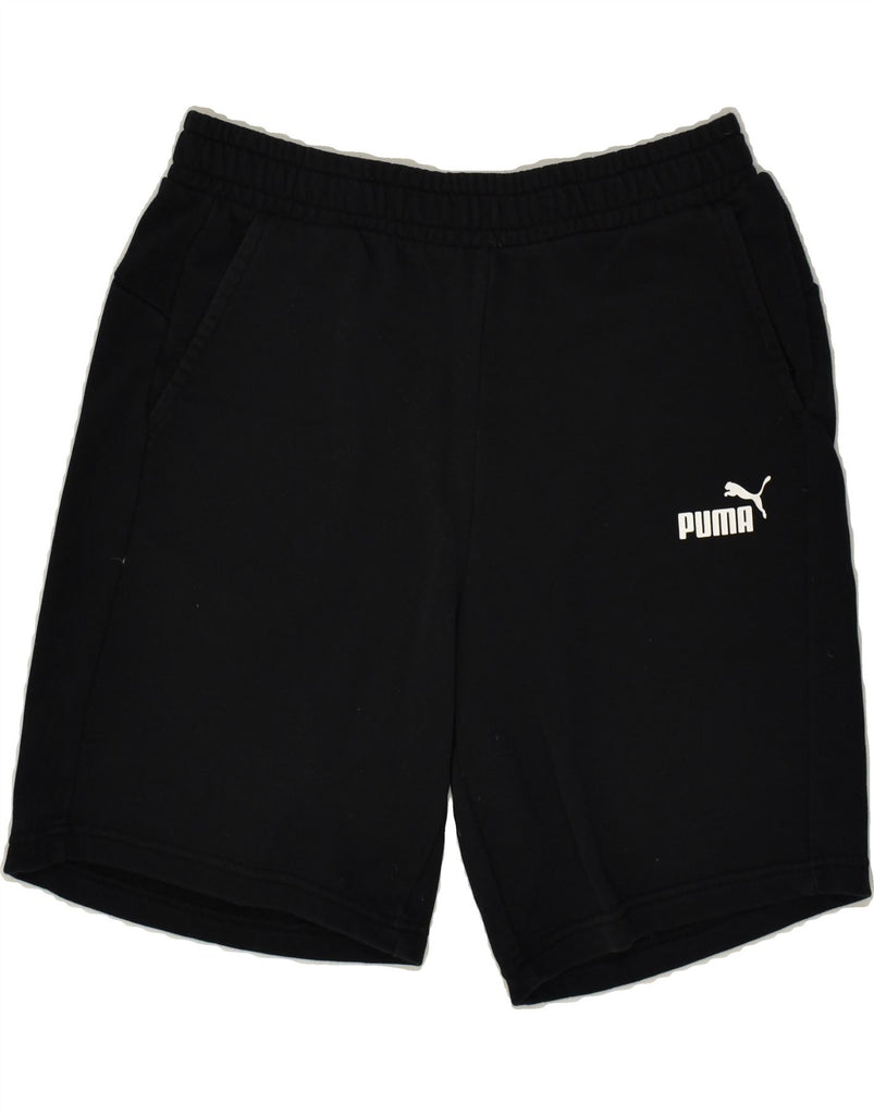 PUMA Mens Sport Shorts Large Black Cotton | Vintage Puma | Thrift | Second-Hand Puma | Used Clothing | Messina Hembry 