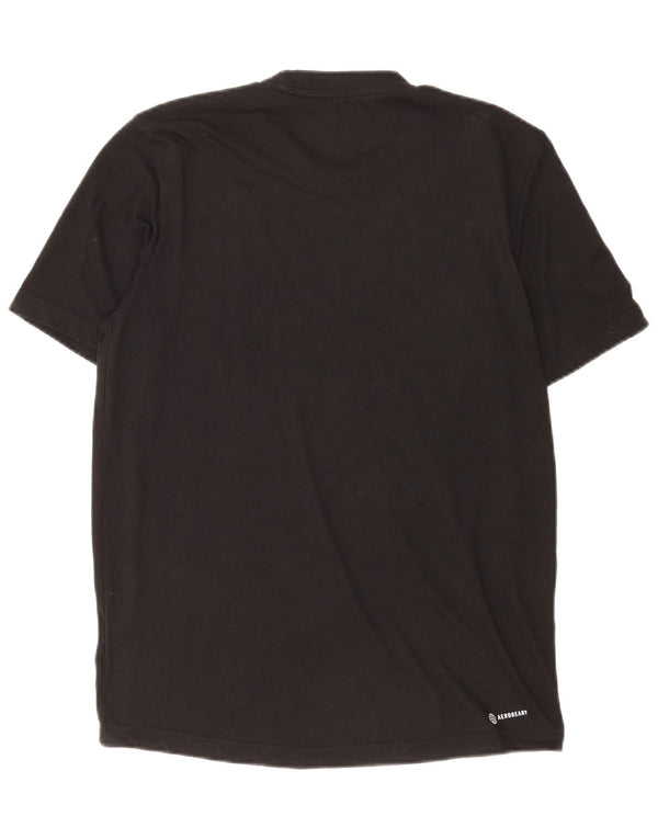 Adidas Mens Aeroready Graphic T-Shirt Top Small Black Polyester