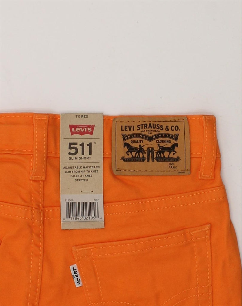 LEVI'S Boys 511 Slim Casual Shorts 6-7 Years W24  Orange Cotton | Vintage Levi's | Thrift | Second-Hand Levi's | Used Clothing | Messina Hembry 