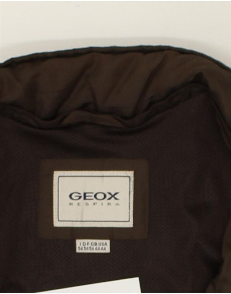 GEOX Mens Respira Padded Jacket UK 44 2XL Brown Polyamide | Vintage Geox | Thrift | Second-Hand Geox | Used Clothing | Messina Hembry 