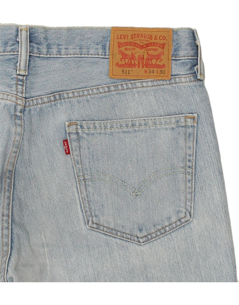 LEVI'S Mens 511 Straight Jeans W34 L27  Blue Cotton | Vintage Levi's | Thrift | Second-Hand Levi's | Used Clothing | Messina Hembry 