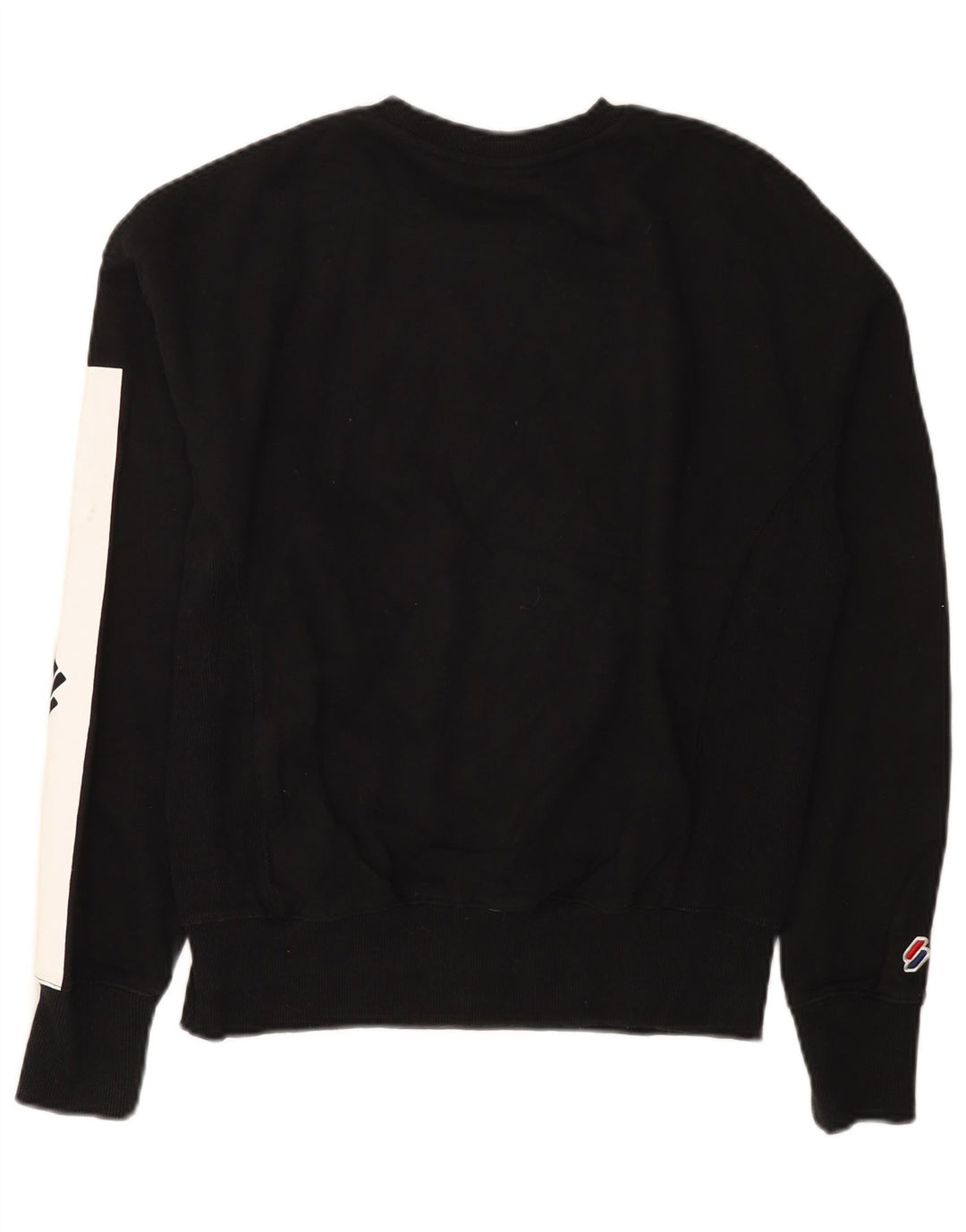 Superdry Womens Graphic Sweatshirt Jumper UK 12 Medium Black Colourblock