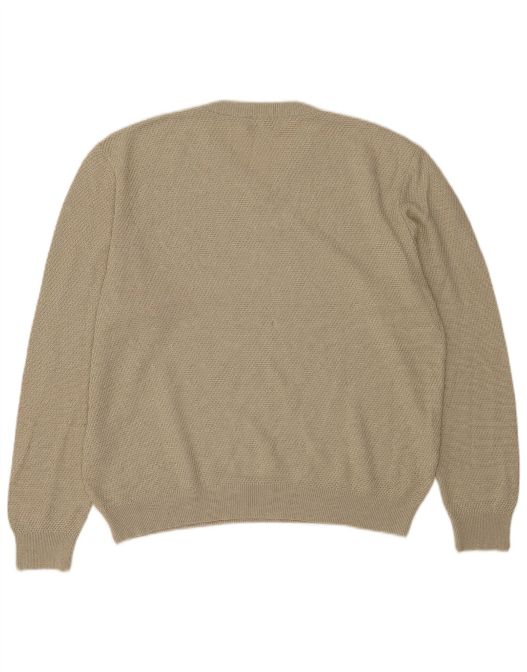 Marks & Spencer Mens V-Neck Jumper Sweater Medium Beige Acrylic