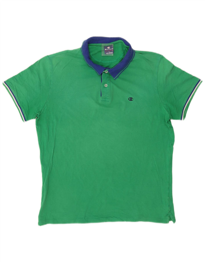 Champion Mens Polo Shirt 2XL Green Cotton