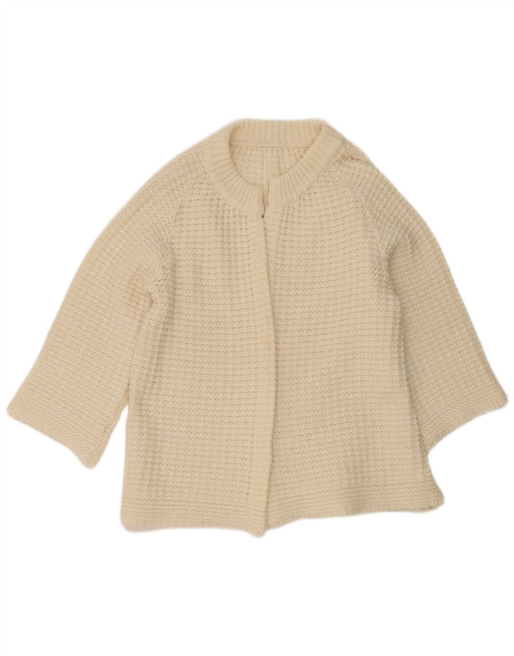 Vintage Womens Cardigan Sweater UK 14 Large Off White