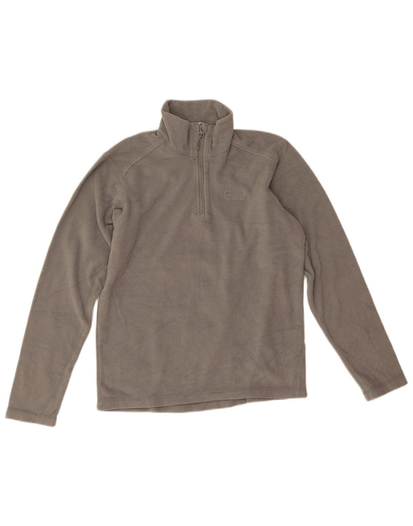 Helly Hansen Mens Zip Neck Fleece Jumper Small Grey Polyester