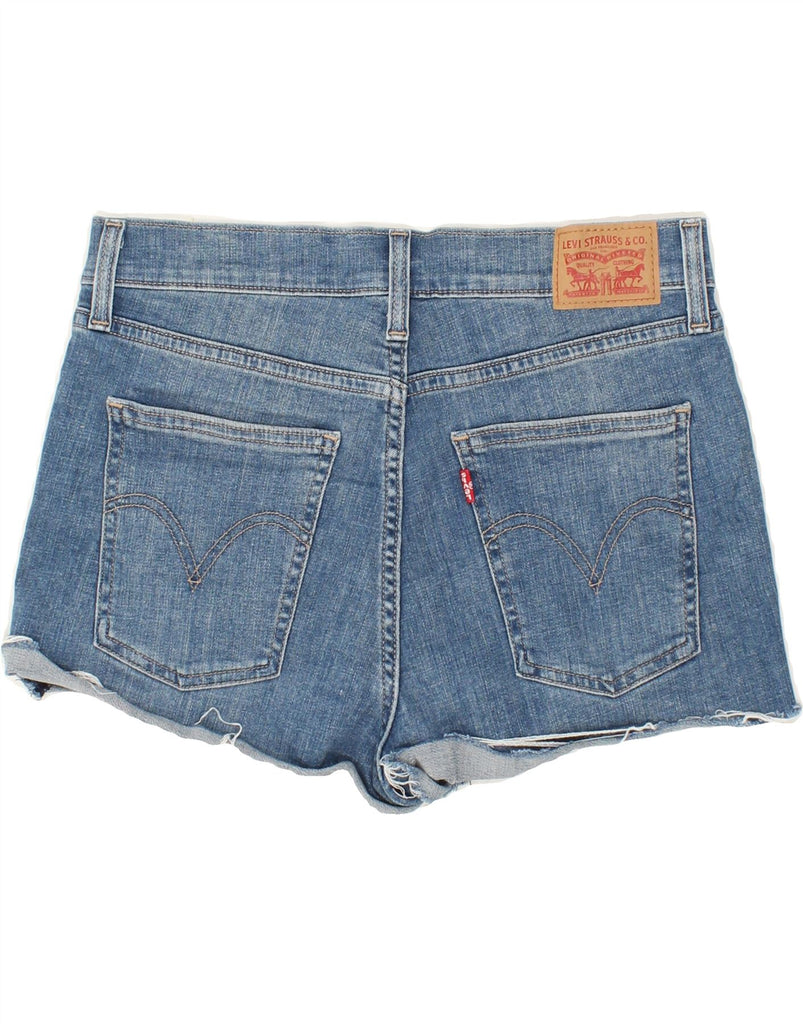 LEVI'S Womens Distressed Denim Shorts W29 Medium Blue Cotton Vintage Levi's and Second-Hand Levi's from Messina Hembry 