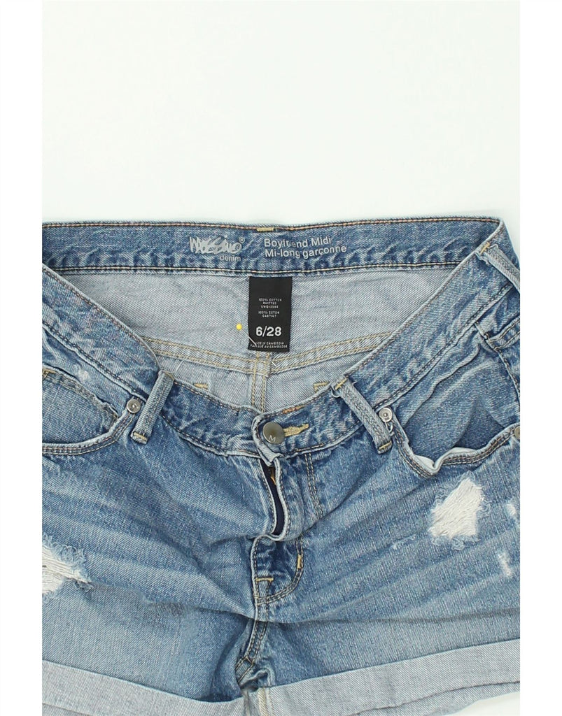 MOSSIMO Womens Boyfriend Distressed Denim Shorts US 6 Medium W34 Blue | Vintage Mossimo | Thrift | Second-Hand Mossimo | Used Clothing | Messina Hembry 