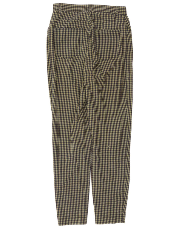 Vintage Womens High Waist Casual Trousers EU38 Medium W28 L30 Navy Blue