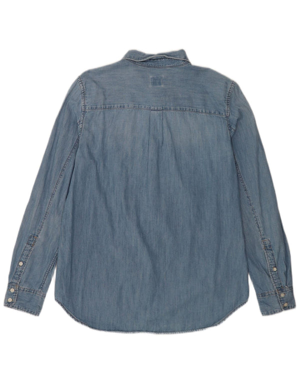 Gap Womens Denim Shirt UK 14 Medium Blue Cotton