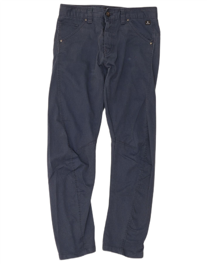 Jack & Jones Mens Straight Casual Trousers W30 L30 Navy Blue Polyester