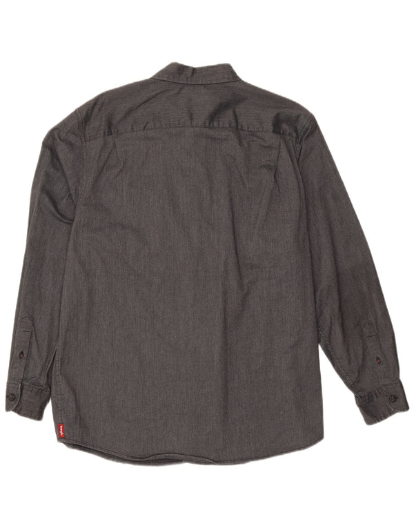 Wrangler Mens Shirt XL Grey Cotton