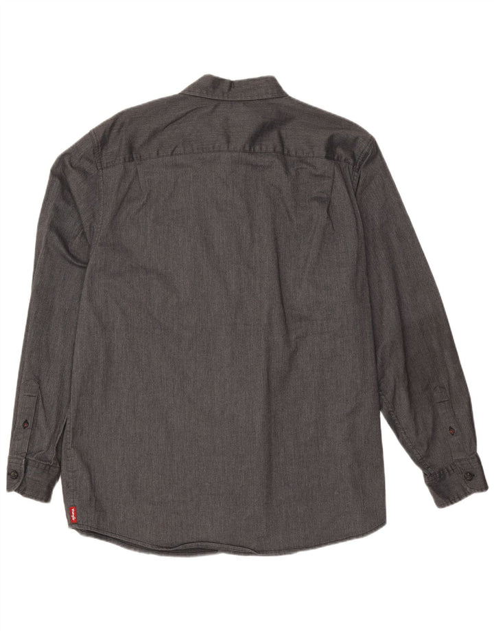 Wrangler Mens Shirt XL Grey Cotton