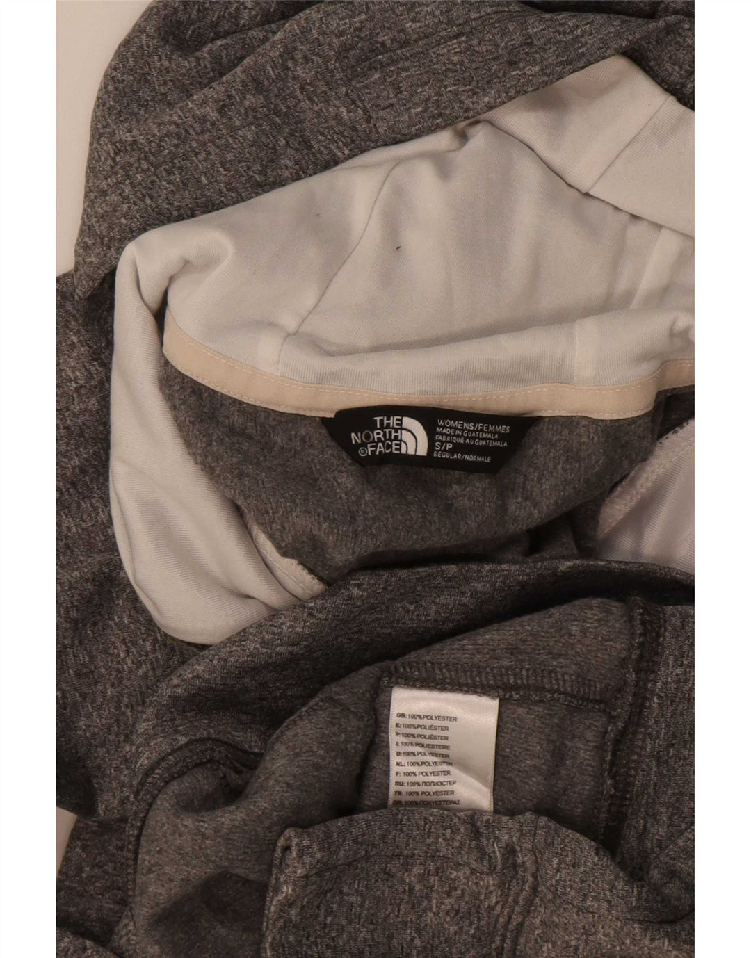 The North Face Womens Graphic Hoodie Jumper UK 10 Small Grey Polyester