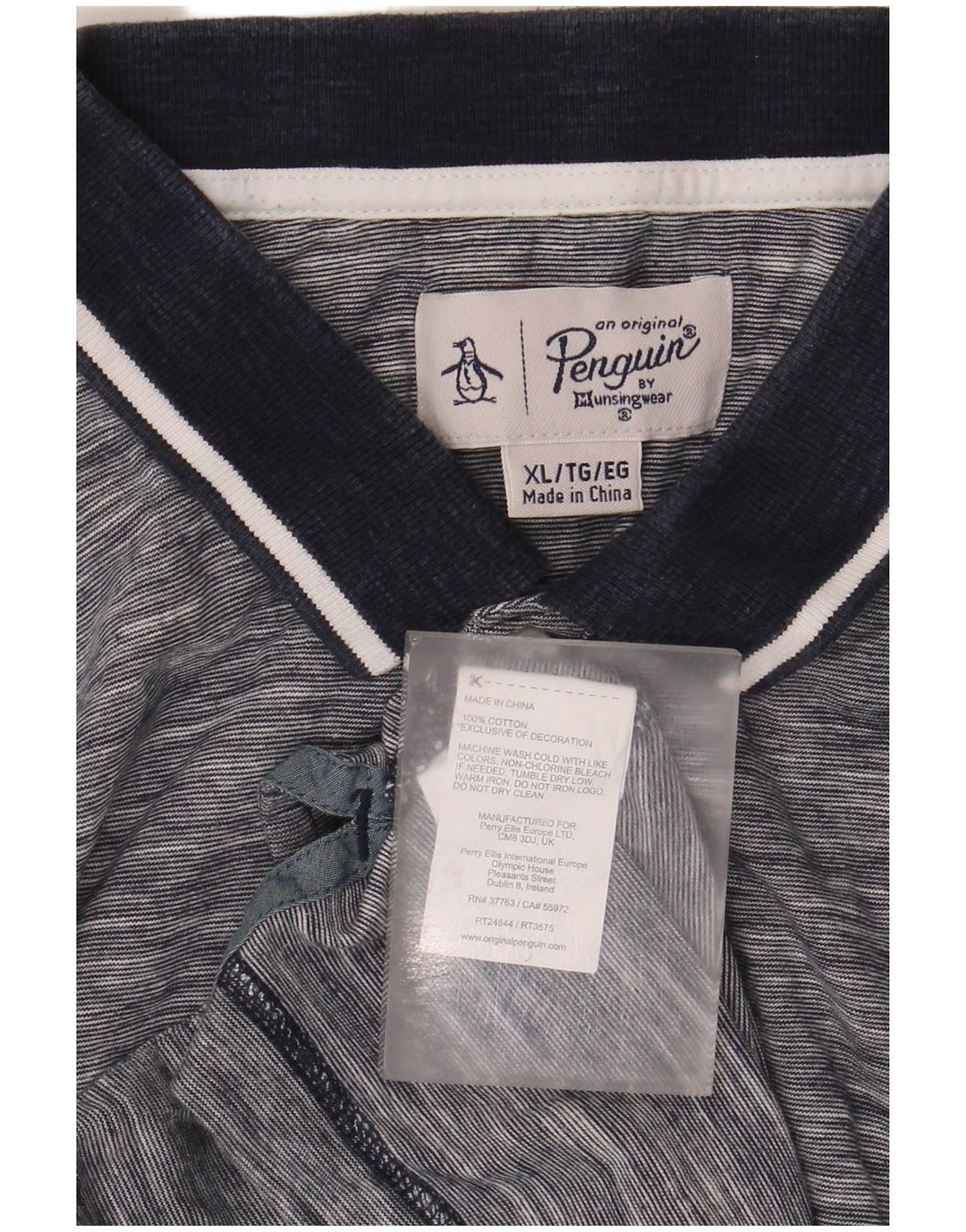 PENGUIN Mens Polo Shirt XL Grey Flecked Cotton