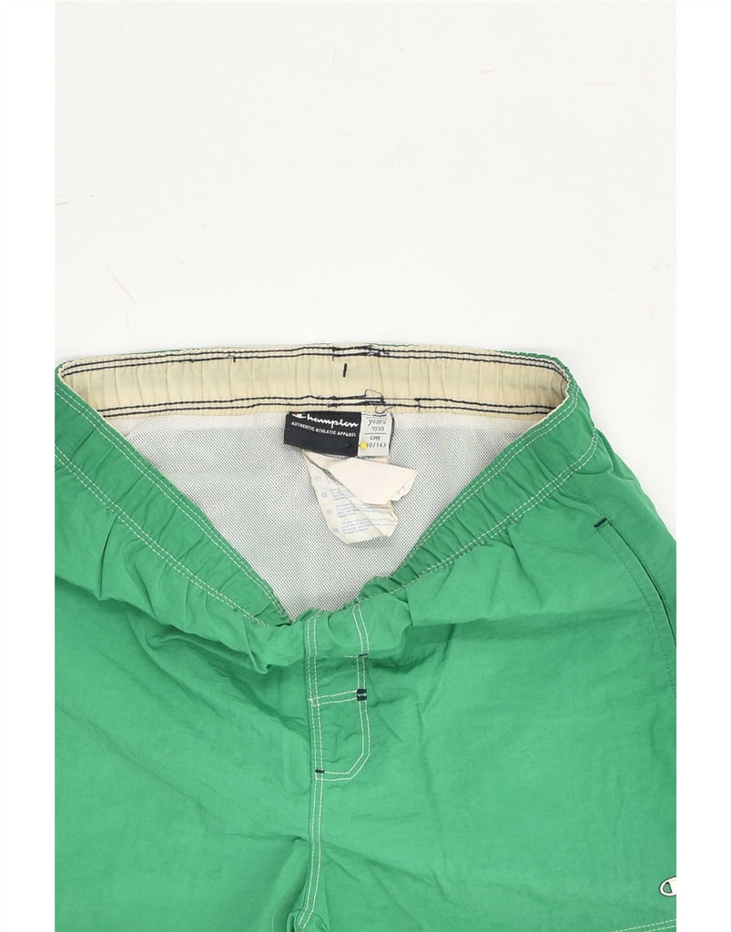 CHAMPION Boys Sport Shorts 9-10 Years Green Polyamide | Vintage Champion | Thrift | Second-Hand Champion | Used Clothing | Messina Hembry 