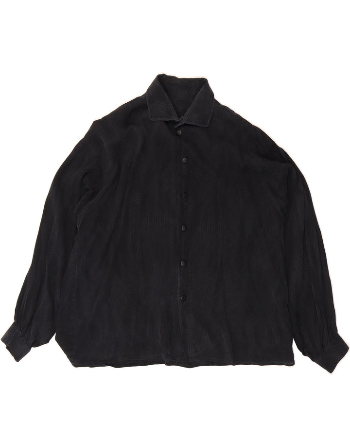 VINTAGE Mens Shirt XL Navy Blue Pinstripe Vintage Vintage and Second-Hand Vintage from Messina Hembry 