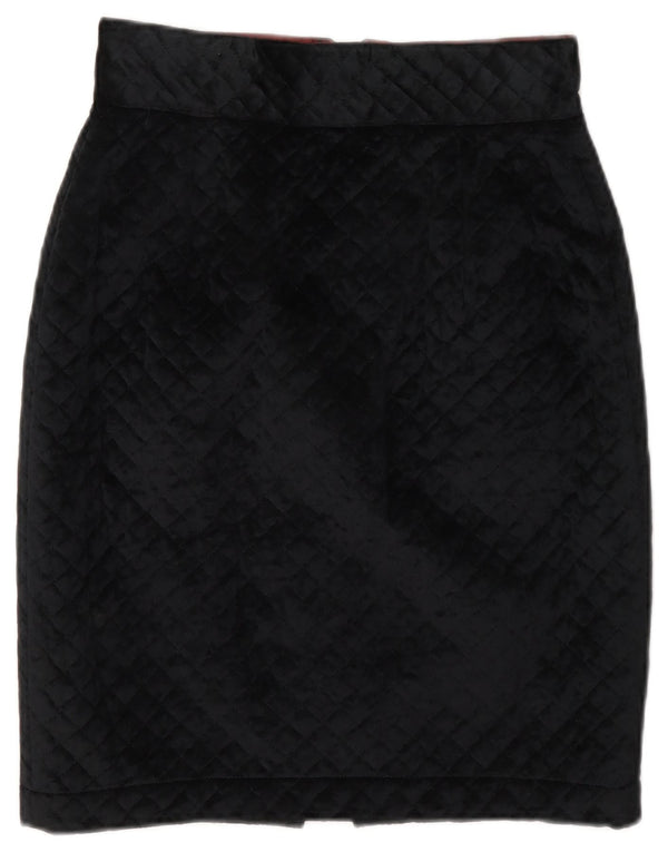 Giorgio Netti Womens High Waist Velour Pencil Skirt IT 42 Medium W26 Black