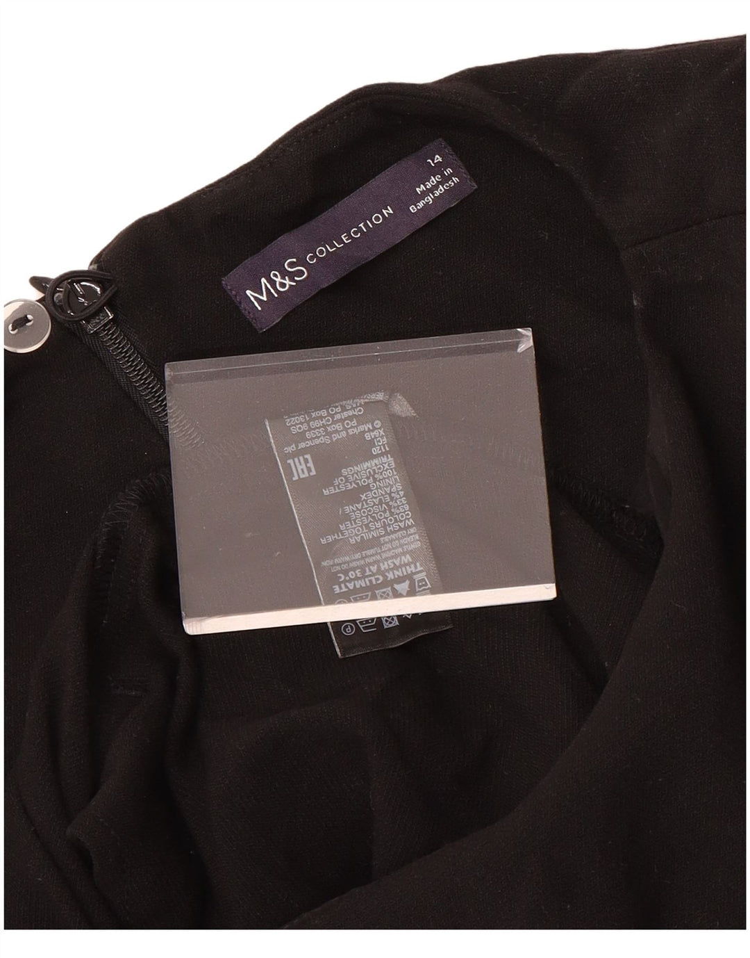 Marks & Spencer Womens Jumpsuit UK 14 Medium Black Polyester