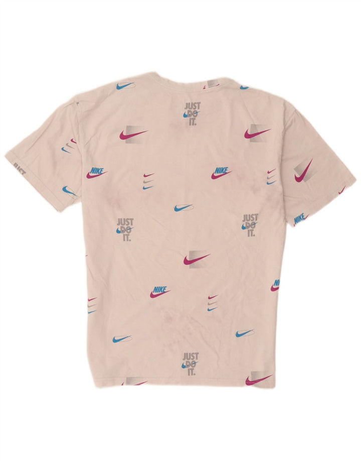 Nike Mens Loose Fit Graphic T-Shirt Top Medium White Cotton