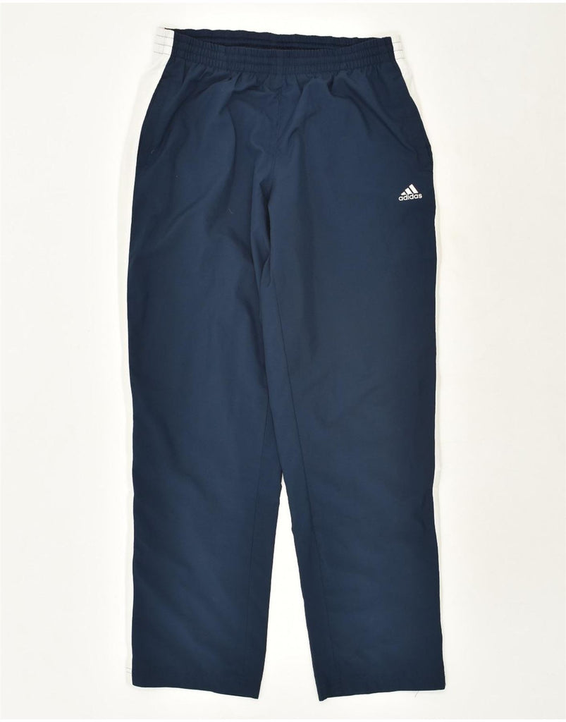 ADIDAS Womens Climacool Tracksuit Trousers UK 14 Large Navy Blue Polyester | Vintage Adidas | Thrift | Second-Hand Adidas | Used Clothing | Messina Hembry 